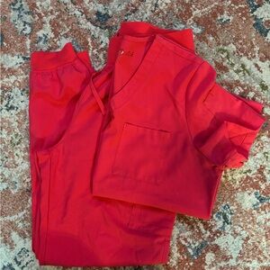 Uniform Advantage Red Scrub Top